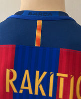 2016-2017 FC Barcelona Home Shirt Ivan Rakitic Player Issue Kitroom Spain Supercup Mint Size M