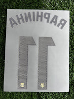 2025-2026 FC Barcelona Home Name Set and Number Raphael Díaz Raphinha Player Issue Champions and Cup Textprint Adult Size