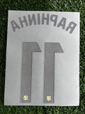 2025-2026 FC Barcelona Home Name Set and Number Raphael Díaz Raphinha Player Issue Champions and Cup Textprint Adult Size