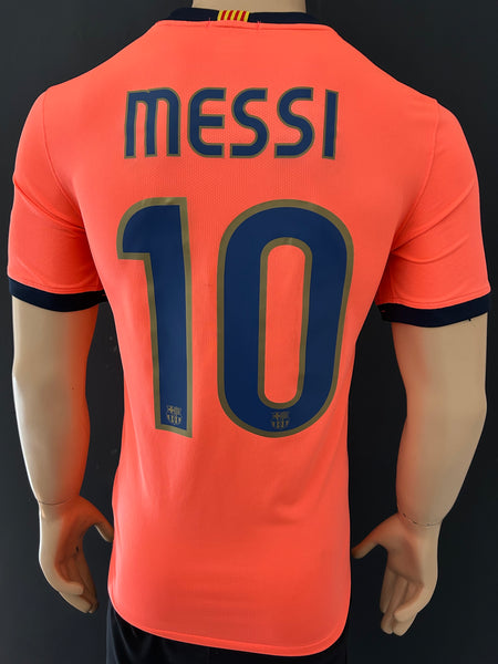 2009-2010 FC Barcelona Away Shirt Lionel Messi Champions Winners Pre Owned Size S