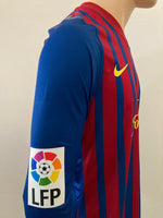 2011-2012 FC Barcelona Home Shirt Pique Player Issue Kitroom Long Sleeve La Liga Version Mint Size L