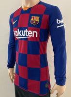 2019-2020 FC Barcelona Long Sleeve Home Shirt Kitroom Player Issue Mint Condition Multiple Sizes