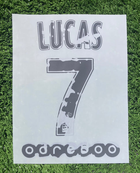2016 - 2017 Paris Saint Germain PSG Set Name Lucas 7 Third Monblason Original