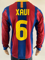 2010-2011 FC Barcelona Long Sleeve Home Shirt Xavi Hernandez Champions League Kitroom Player Issue Mint Condition Size M