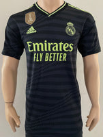 2022 2023 Real Madrid Third Shirt RUDIGER 22 Kitroom Player Issue Size 6 (M)