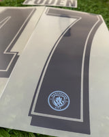 2025-2026 Manchester City Phil Foden Home Name Set and Number Champions League and Cup Stilscreen Adult Size