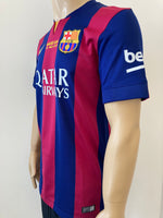 2014-2015 FC Barcelona Home Shirt Xavi Farewell MDT La Liga New BNWT Size M