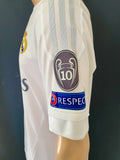 2015-2016 Real Madrid CF Home Shirt Karim Benzema Player Issue Authentic Final Milano Champions