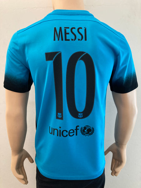 2015-2016 FC Barcelona Third Shirt Messi Pre Owned Size S