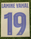 2024-2025 Lamine Yamal 19 FC Barcelona Third kit Name Set and Number Champions League Cup Player Issue TextPrint