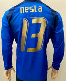 2006 Italy Home Shirt Alessandro Nesta World Cup Champions Long Sleeve Pre Owned Size L