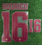 2025-2026 Spain National Team Rodrigo Hernandez "Rodri" Away Name set and Number Player Issue Avery Dennison