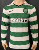 2010-2011 Celtic Glasgow Long Sleeve Home Shirt Kitroom Player Issue Pre Owned Size M