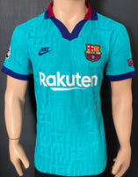 2019-2020 FC Barcelona Player Issue Third Shirt Messi Champions League Pre Owned Size L