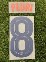 2025-2026 FC Barcelona  Third Name Set and Number Pedro Gonzalez “Pedri” Champions and Cup Textprint