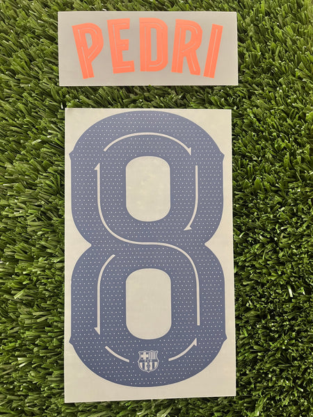 2025-2026 FC Barcelona  Third Name Set and Number Pedro Gonzalez “Pedri” Champions and Cup Textprint