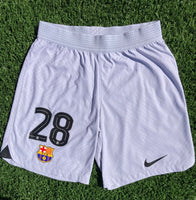 2022-2023 FC Barcelona Third kit Shorts Balde 28 Kitroom Player Issue Champions League and Cup version Pre Owned Size M