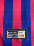 2018-2019 Barcelona Home Shirt Player Issue Champions Kitroom Long Sleeve New BNWT Size Small