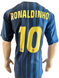 2004-2005 FC Barcelona Away Shirt Ronaldo de Assis Moreira “Ronaldinho” LaLiga Pre Owned Size XL