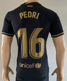 2020-2021 FC Barcelona Away Shirt Pedri La Liga Version Pre Owned Size S