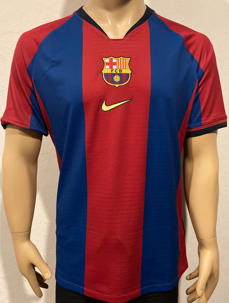 2018 FC Barcelona Home Shirt 1998 Player Issue Authentic Special Edition Retro Pre Owned Size L (Fitted)