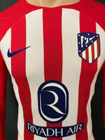 2023-2024 Atletico Madrid Griezmann Home Shirt Kitroom Player Issue Long Sleeve Champions Mint Condition Size M