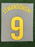 2025-2026 FC Barcelona Home Name Set and Number Robert Lewandowski Player Issue Liga Textprint Adult Size