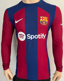 2023-2024 FC Barcelona Home Shirt Lamine Yamal Player Issue Kitroom Long Sleeve Pre Owned Size M (Fitted)