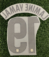 2024-2025 FC Barcelona Lamine Yamal Home Name Set and Number La Liga Player Issue TextPrint