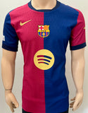 2024-2025 FC Barcelona Home Shirt Robert Lewandowski Player Issue Kitroom Champions Mint Size L (Fitted)