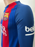 2016-2017 FC Barcelona Home Shirt Andres Iniesta La Liga WCC2015 Long Sleeve New BNWT Size S