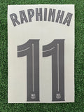 2025-2026 FC Barcelona Away Name Set and Number Raphael Diaz “Raphinha” Player Issue Cup and Champions Textprint Adult Size
