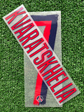 2024-2025-2026 PSG Paris Saint Germain Kvaratskhelia Away Name set and Number Champions League and Cup Monblason
