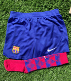 2023 - 2024 Barcelona FC Kids Home Kit Shirt Short and Socks With Sponsors