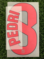 2024-2025 Pedri 8 FC Barcelona Away Name Set and Number La Liga Player Issue TextPrint