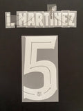 2023 2024 Barcelona I. MARTINEZ 5 Home Shirt Name Set and Number Player Issue UCL/ Copa del Rey Adult Size TextPrint