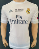 2015-2016 Real Madrid CF Home Shirt Karim Benzema Player Issue Authentic Final Milano Champions