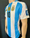 2024-2025 Argentina National Team Home Shirt Player Issue Authentic Lionel Messi World Cup Qualifiers World Champions Patches New BNWT Size M