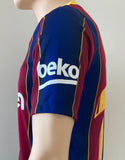 2020-2021 FC Barcelona Home Shirt Lionel Messi Farewell LaLiga Pre Owned Size S