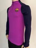 2025-2026 FC Barcelona Home Drill Top Training Player Issue Kitroom Purple Size S