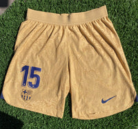 2022-2023 FC Barcelona Away Shorts Christensen 15 Kitroom Player Issue La Liga Pre Owned Size L