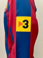 2005-2006 FC Barcelona Home Shirt Ronaldinho Gaucho Reissue Player Issue Authentic Long Sleeve Total 90