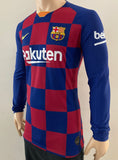 2019-2020 FC Barcelona Long Sleeve Home Shirt Piqué La Liga Kitroom Player Issue Mint Condition Size L