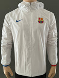 2023-2024 FC Barcelona Away Jacket Windbreaker White New BNWT Size S Oversized