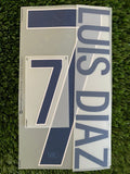 2024 Colombia National Team Luis Díaz Name Set and Number Centenary Edition Dekographics