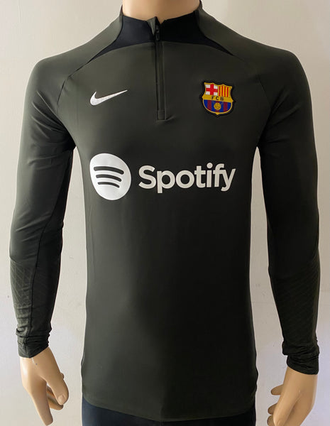 2023-2024 FC Barcelona  Staff Drill Top Player Issue Kitroom Spotify Mint Multiple Sizes (Fitted)