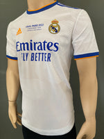 2022 Real Madrid Home Shirt Benzema Player issue kitroom Size 6 Final Paris UEFA Champions League