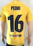 2020-2021 FC Barcelona Fourth Shirt Senyera Pedri 16 Champions League BNWT Size S