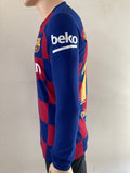 2019 - 2020 Barcelona FC Shirt Home Griezmann La Liga Player Issue Kitroom Long Sleeve (M)