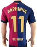 2024-2025 FC Barcelona Player Issue Authentic  Home Shirt Raphinha 125 years La Liga New BNWT Size M